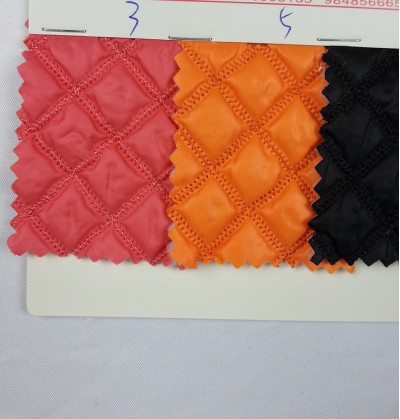 DG BITI 菱形波浪 A100-35夾棉 絲絨外套用 側面照